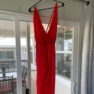 Brand new red jumpsuit.